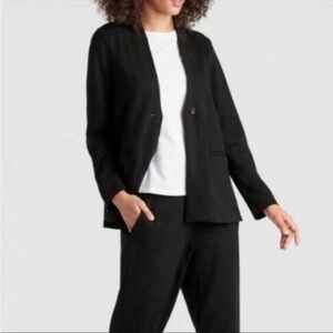 Eileen Fisher Tencel One Button Blazer